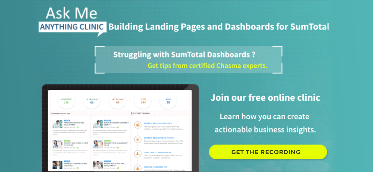 6 ways to make SumTotal LMS landing page more interactive with learner-centric dashboards