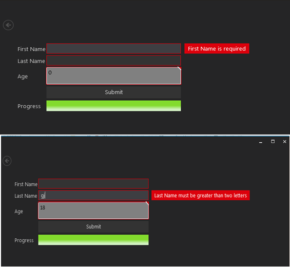 Validating User Input fields